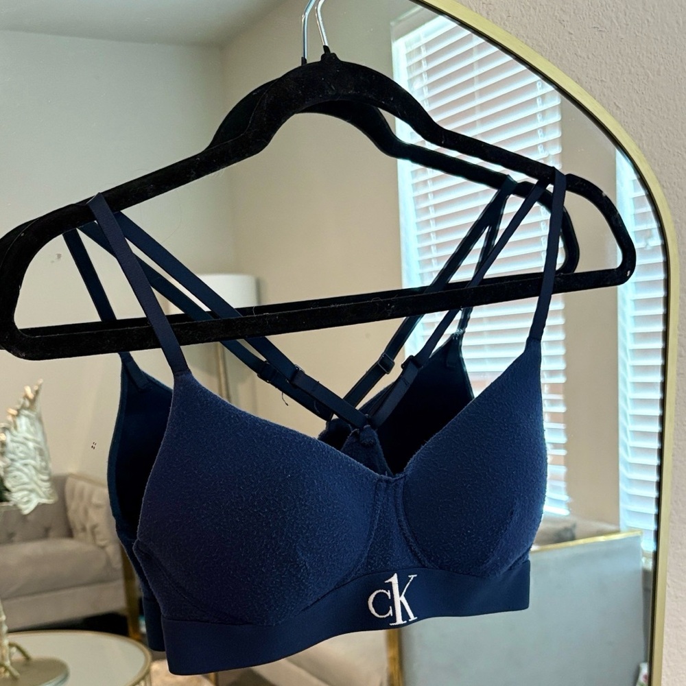 Vintage Y2k Calvin Klein Navy Sports Bra